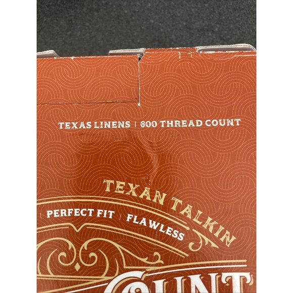 Texas Linen Co. Pillowcase Standard/Queen Cream Pinstripe 100% Cotton Set of 2 - Picture 2 of 13